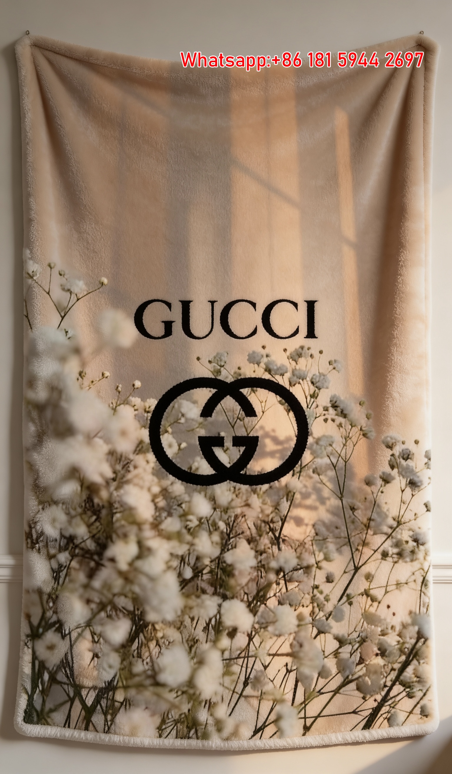 Ethereal Gucci Throw Blankets Gucci Floral Whisper Wall Blanket IMG_2889